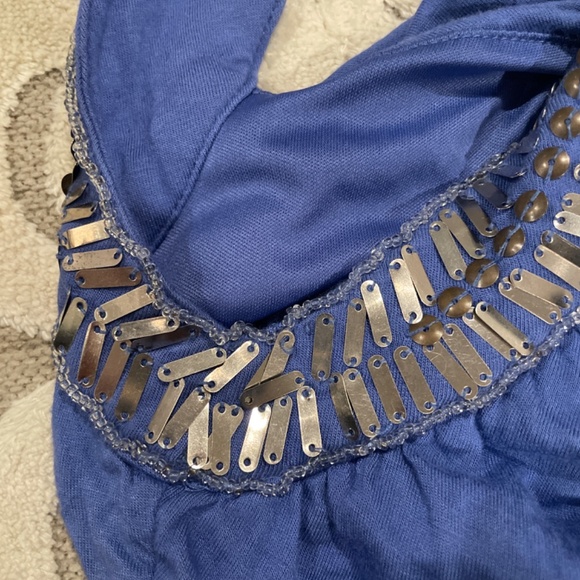 Bebe Embellished One Shoulder Top Size M - Picture 3 of 3